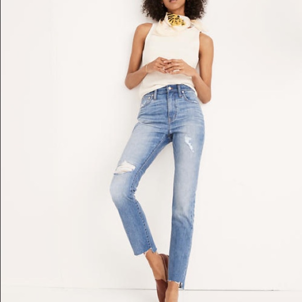 madewell the high rise slim boyjean